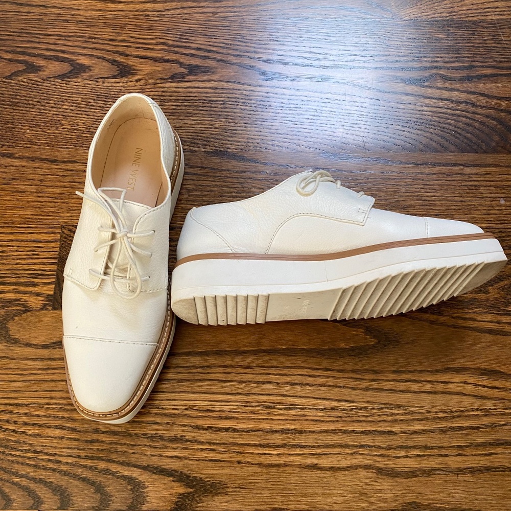 Nine West Cream Platform Shoes
